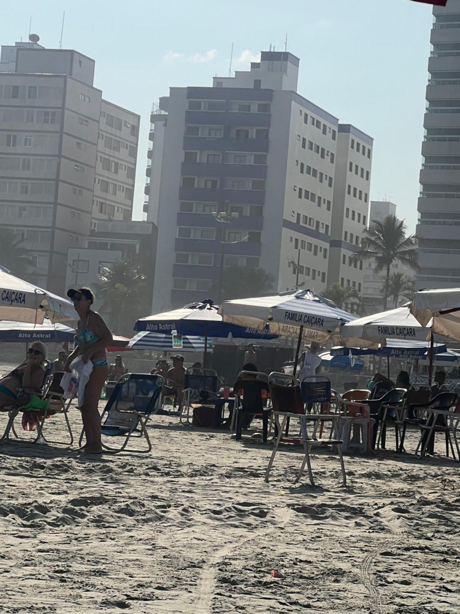 Guilhermina Pe Na Areia Vista Mar Praia Grande  Exterior foto